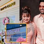 Kapil Sharma and Ginni Chatrath at the opening of The Kaps Cafe in Surrey Canada
